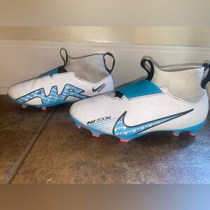 Boys Nike Mercurial Superfly 9 Football Cleats Blue/White